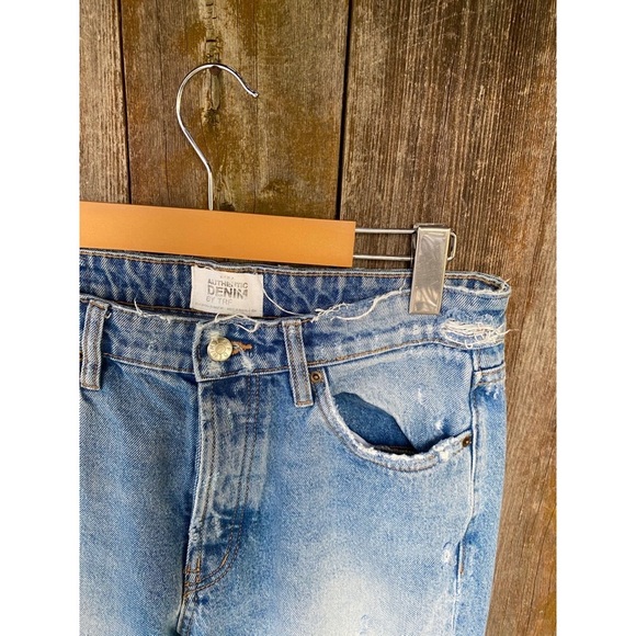 ZARA TRF DENIM high rise straight leg ankle jean - Picture 4 of 5